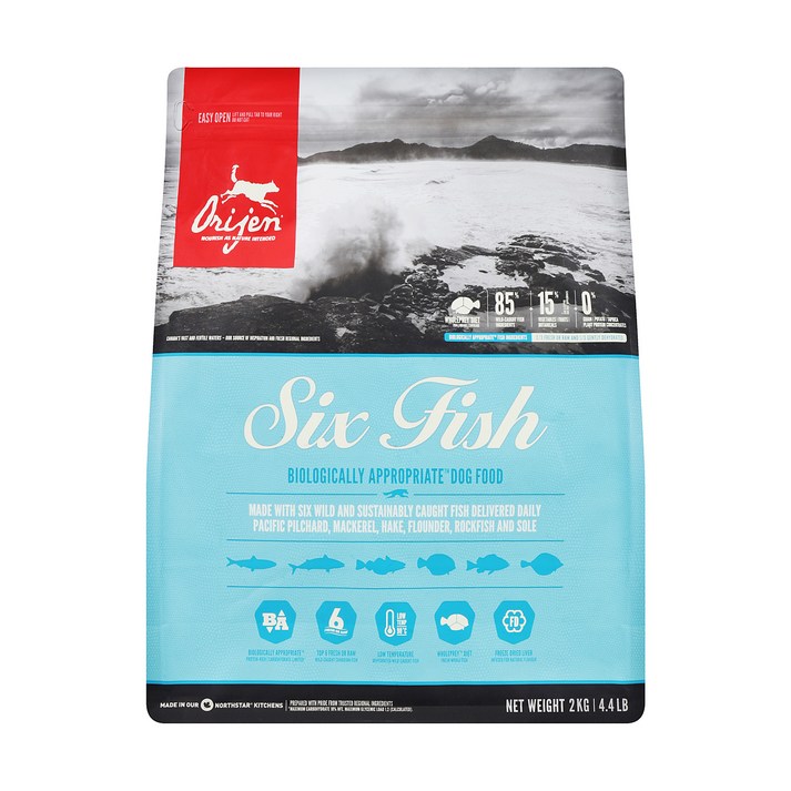 오리젠 강아지 6 피쉬 독 건식사료, 1개, 2kg