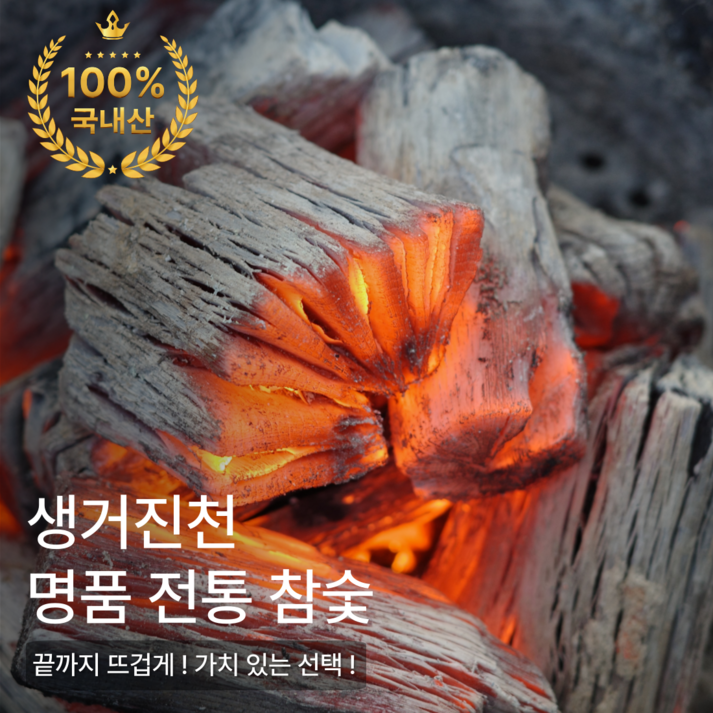 진천참숯 오래가는 국내산 백탄 숯 캠핑 바베큐 국산 숫 추천 야외용 펜션 고기집 구이용 업소용 1박스