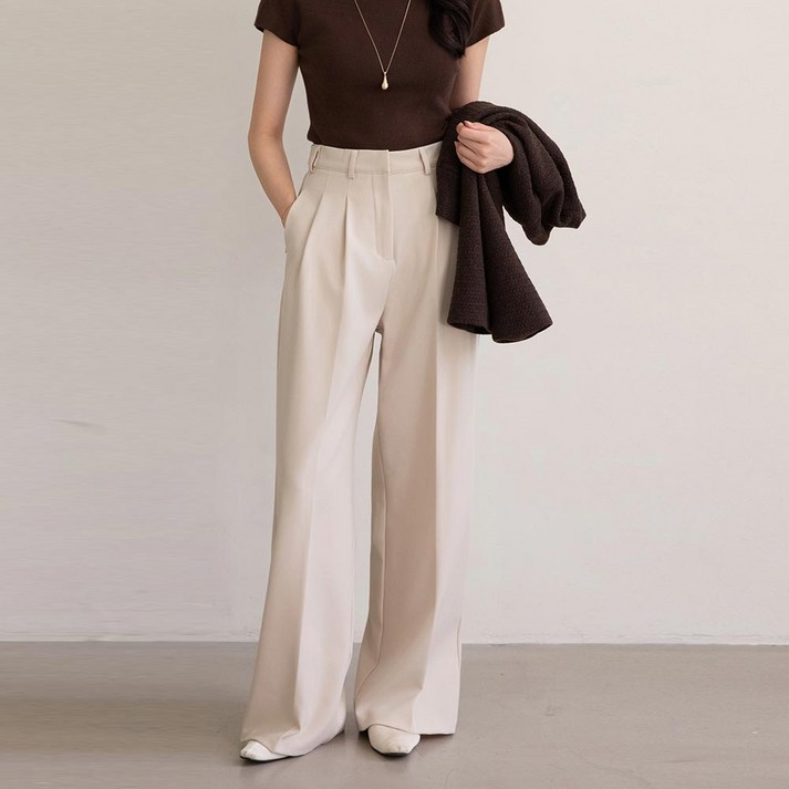 숏기본롱 링클프리 비죠 핀턱 슬랙스 #710877