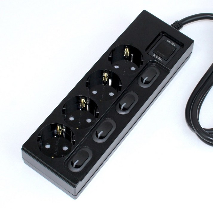 KDTAP 국산 개별형 스위치 멀티탭 4구 고용량 콘센트 16A 안전 접지