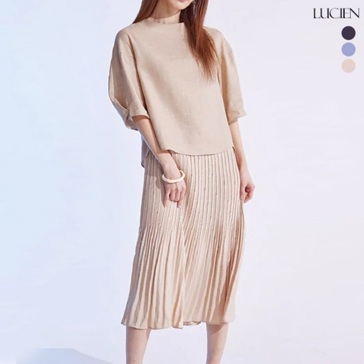 루시앙 루시앙 플리츠 레이어드 린넨 원피스 3color