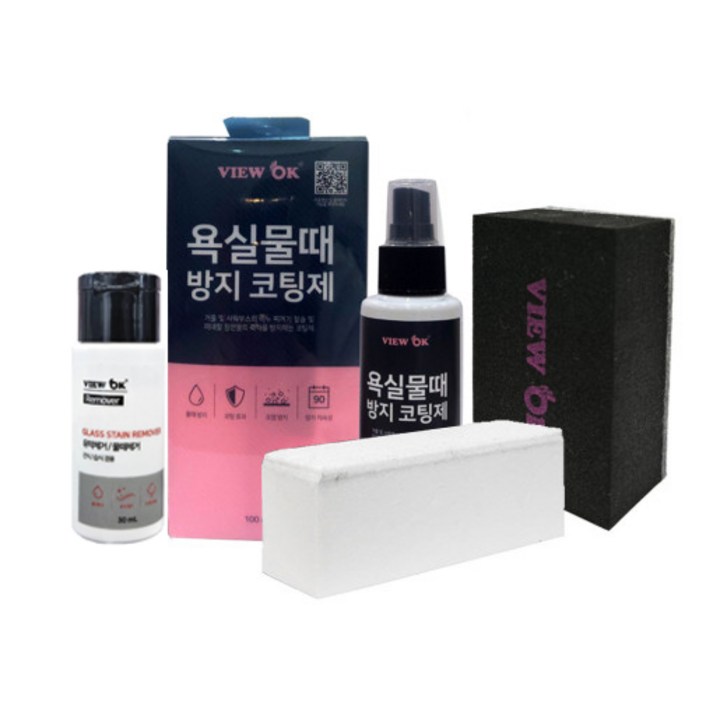 뷰오케이 욕실 물때 방지 코팅제 세트유막제거제30ml욕실코팅제100ml, 1세트, 100ml