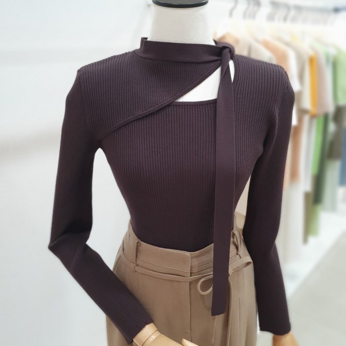 잇미샤 언발랴스 타이 스트랩 니트 풀오버 ITP9TPO860