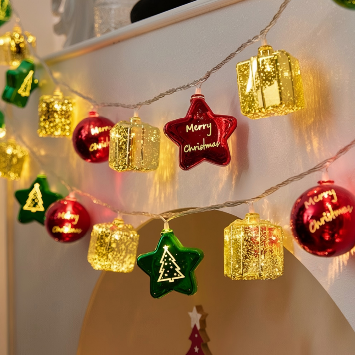 [선물왔어] 애니윙 크리스마스 선물상자 LED 트리조명 장식 20구 2모드