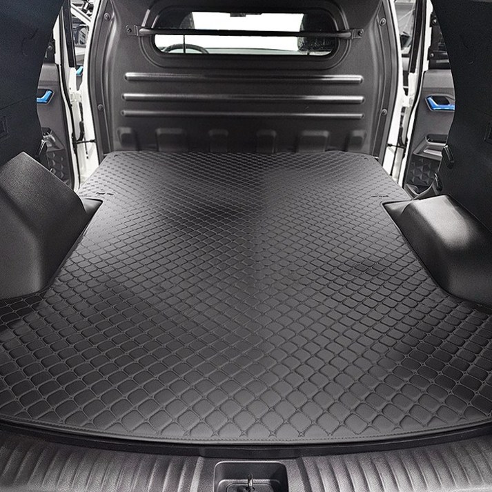 카프트 토레스 밴 호환 트렁크매트 프리미엄 퀄팅 차박 튜닝 용품, 블랙-베이지