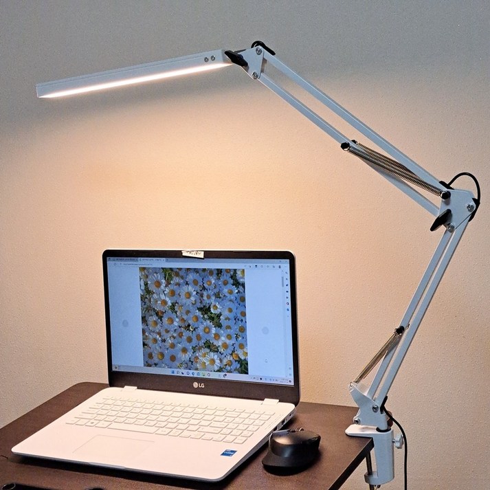 인터리더 LED 스탠드 책상 공부 독서등 엔틱 침대 조명