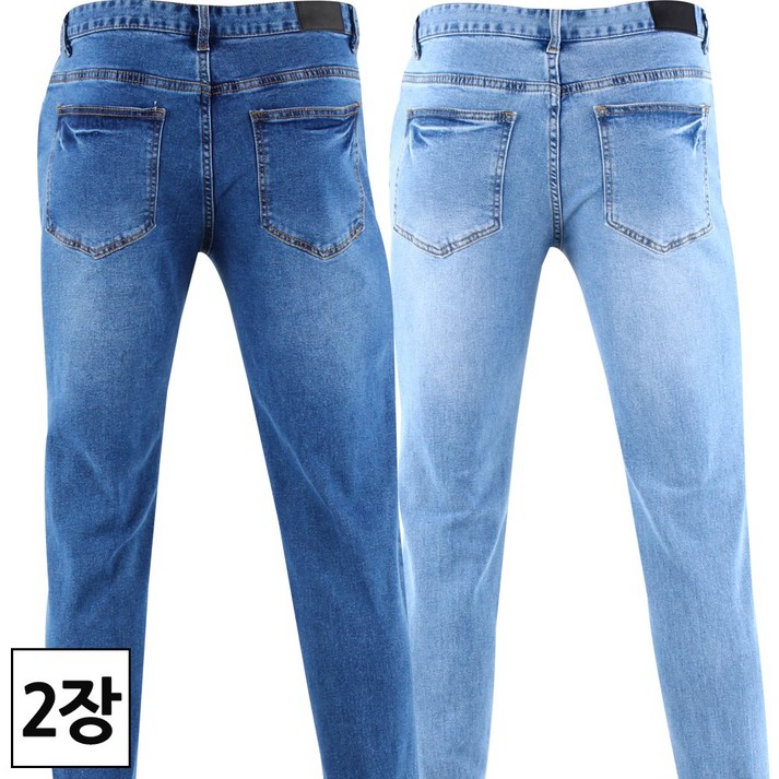 2장 [더맨월드] 사계절 남자 MW 슬림 데일리 스판 청바지_예쁜 워싱 잘 빠진 핏 멋쟁이 데님진 M1452