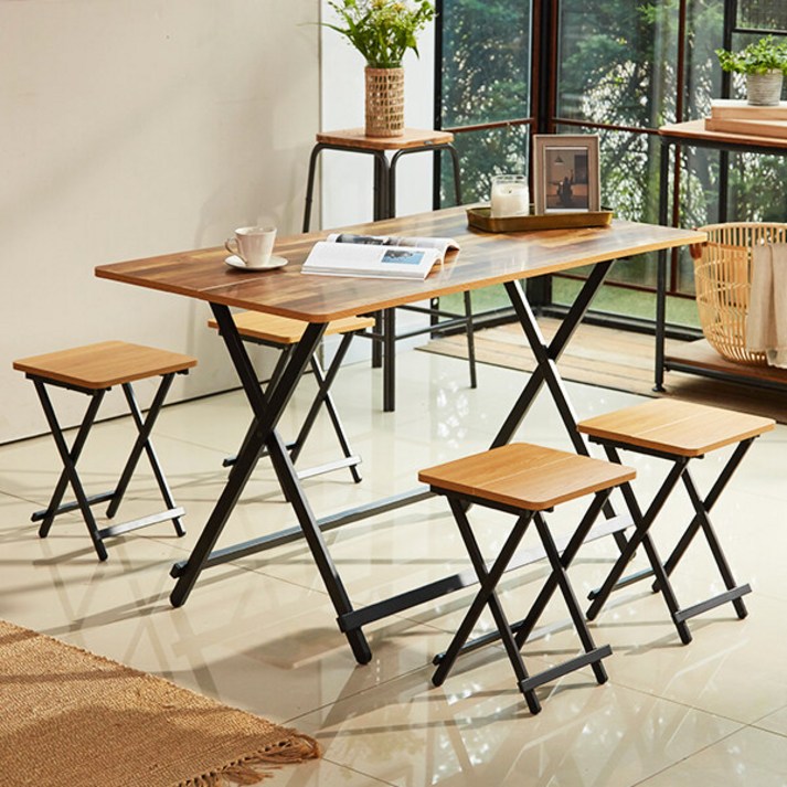까사마루 오드리 접이식 와이드 테이블 1200+의자2개
