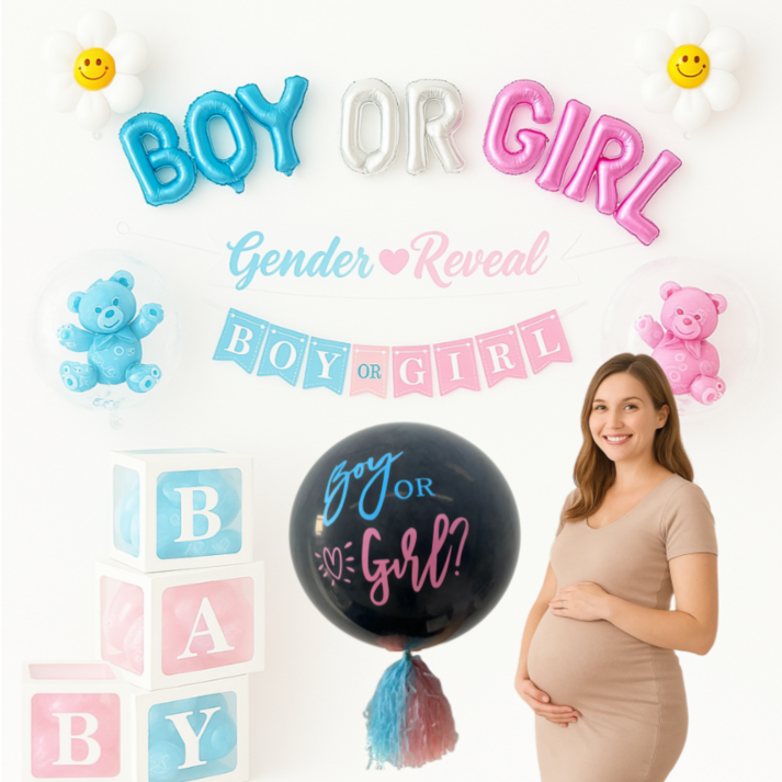 캄컴퍼니 젠더리빌 풍선 베이비샤워 파티 성별공개