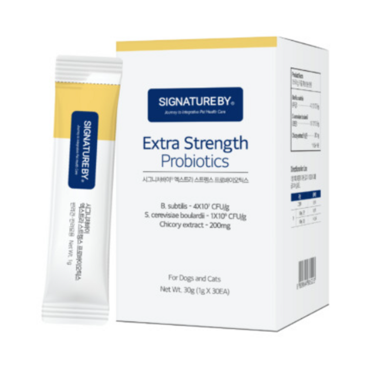 시그니처바이 엑스트라 스트렝스 프로바이오틱스 강아지 고양이 겸용 유산균 30ea, 30회분, 장건강유산균, 1개
