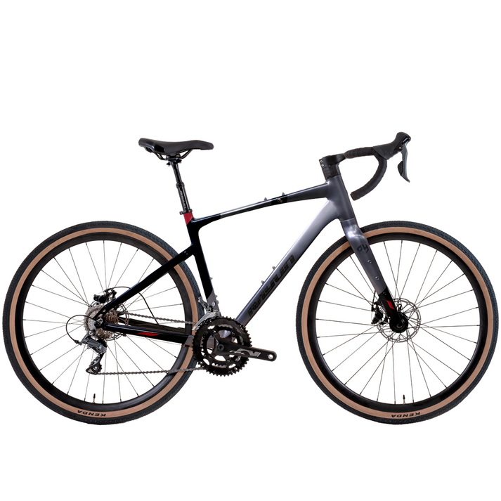 레이윤 GR716HD 그래블 바이크 로드 자전거 입문용 Gravel 완조립, 1개, 440cm, 블랙+그레이