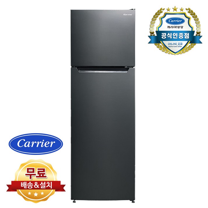 [방문설치] 캐리어 클라윈드 1등급 슬림형 냉장고 168L, 단일색상, CRF-TD168BDS
