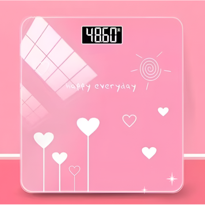 JH 스마트 디지털 LCD 캐릭터 체중계, 핑크, 태한 JH, 1개