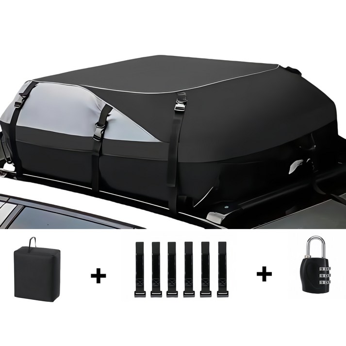 서치잇 자동차 루프백 아웃도어 방수 캐리어 루프박스 캠핑 이사 루프가방, 1개, 블랙