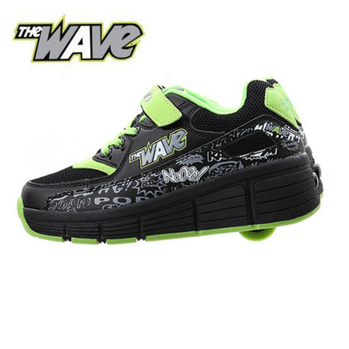 휠리스 아동용 THE WAVE 더웨이브 라임 바퀴달린 운동화 롤러슈즈