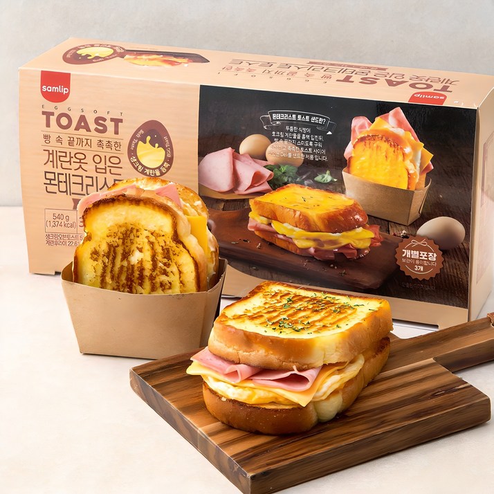 삼립 계란옷 입은 몬테크리스토 토스트, 180g, 3개입, 1개