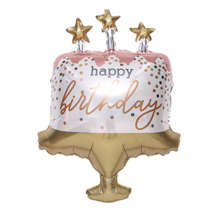 케이크풍선 그라보벌룬 생일케익 컨페티 은박풍선