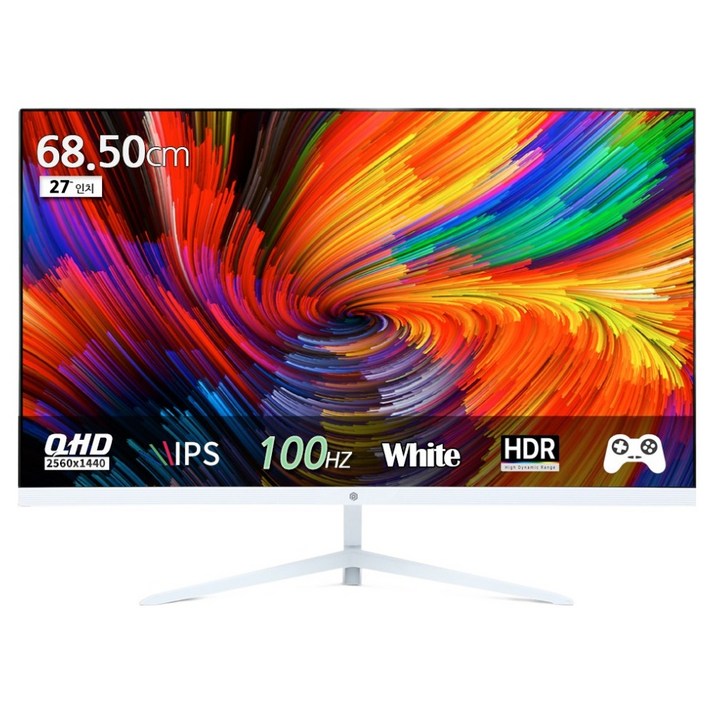 픽셀아트 QHD IPS 100Hz 모니터 화이트, 68cm, PAQ2710W일반