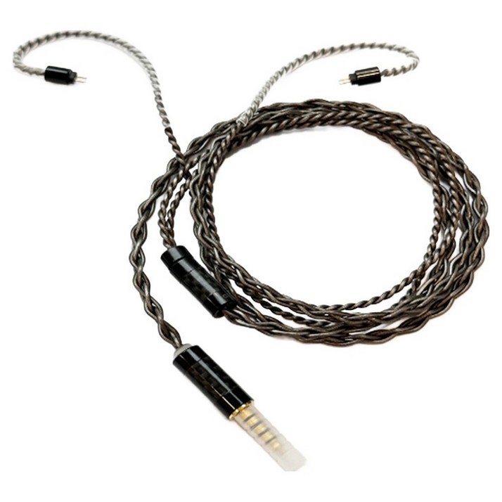 유코텍 블랙카본 2PIN 4.4mm 은도금 4심 2핀 케이블