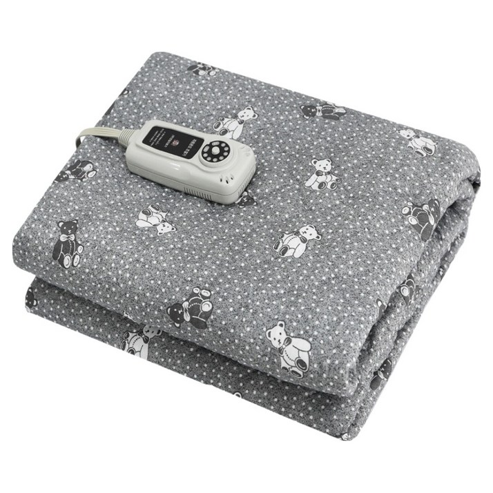 HanilMedical 고급 전기요 곰인형, 그레이, 더블1350 x 1800 mm