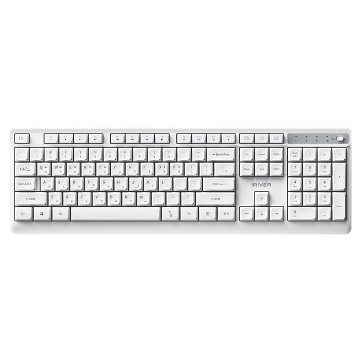 아이리버 오피스 기어 생활방수 키스킨 저소음 무선 키보드, 화이트, WK101, 제조사축
