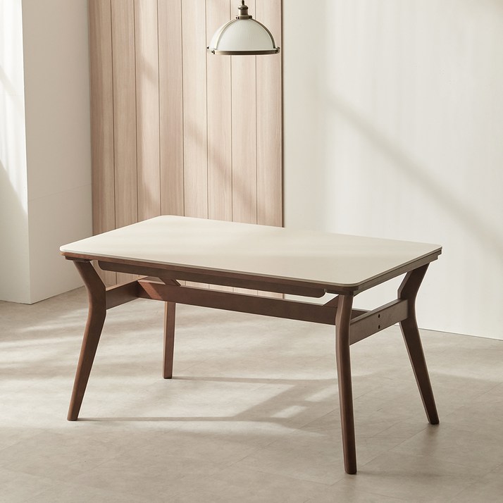 보니애가구 도버 포세린 세라믹 원목식탁 1400 방문설치