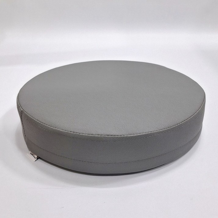 띵덕 원형 린넨 가죽 도톰한 성인 키높이 높은 마카롱 방석 40cm