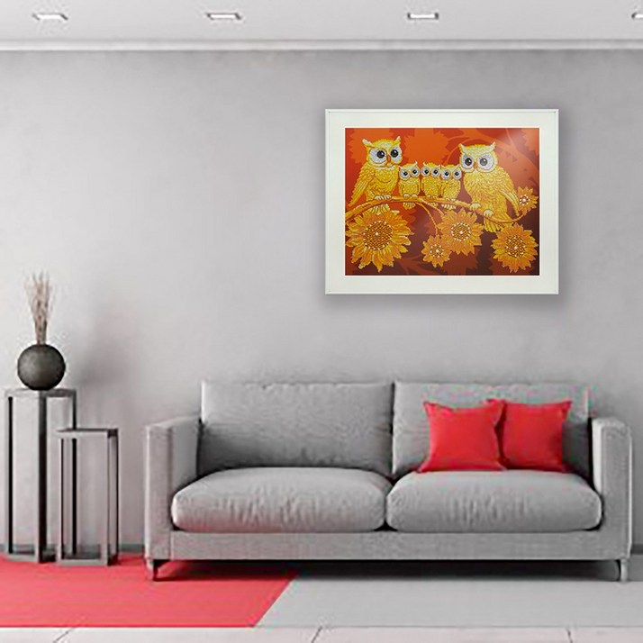 [대형 105~165사이]보석 십자수 매트 알루미늄 액자 맞춤 주문 제작, 무광금색, 1개