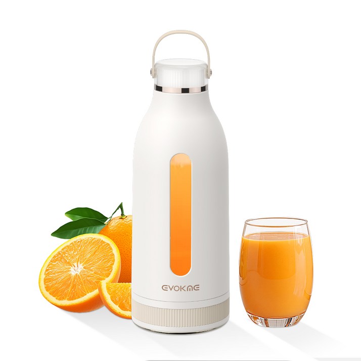 EVOKME 휴대용 착즙컵 쥬스 믹서기  충전 미니 소형 과일 야채 무선