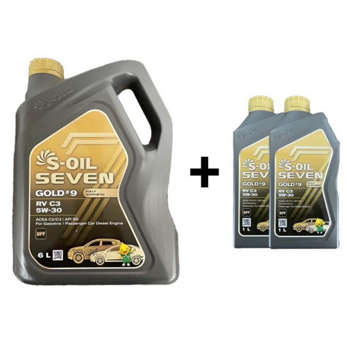 에스오일 세븐골드 RV C3 5W30 6L 1개  1L 2개 디젤 엔진오일