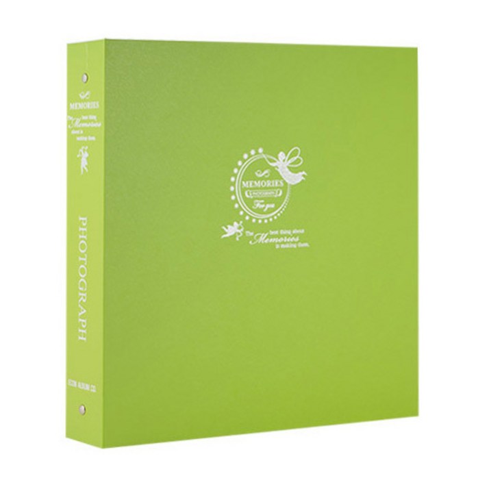 이콘앨범 바인더 백지접착50매 사진 포토, 04.솔리드연두