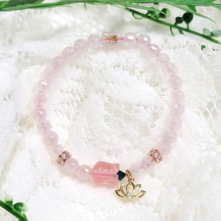 장미석(로즈쿼츠) 띠별 합장주