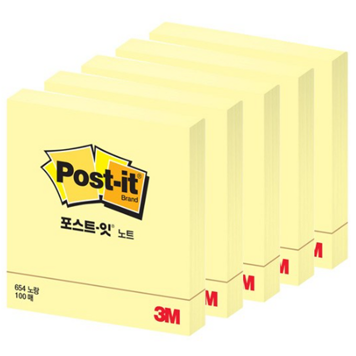3M 포스트잇 정사각 중간형 654