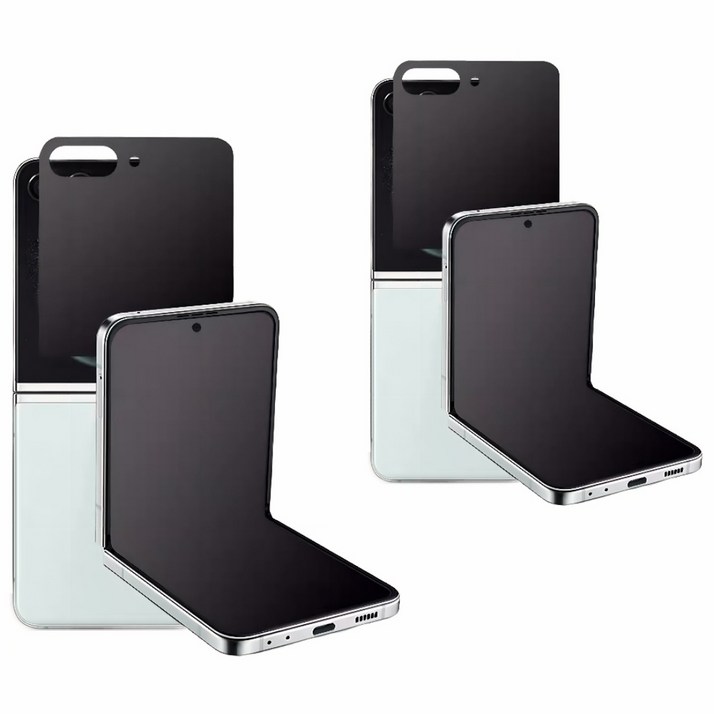 업그레이드된 갤럭시 Z플립5 내구성 지문방지 사생활보호필름(내부+외부) 세트, 1개