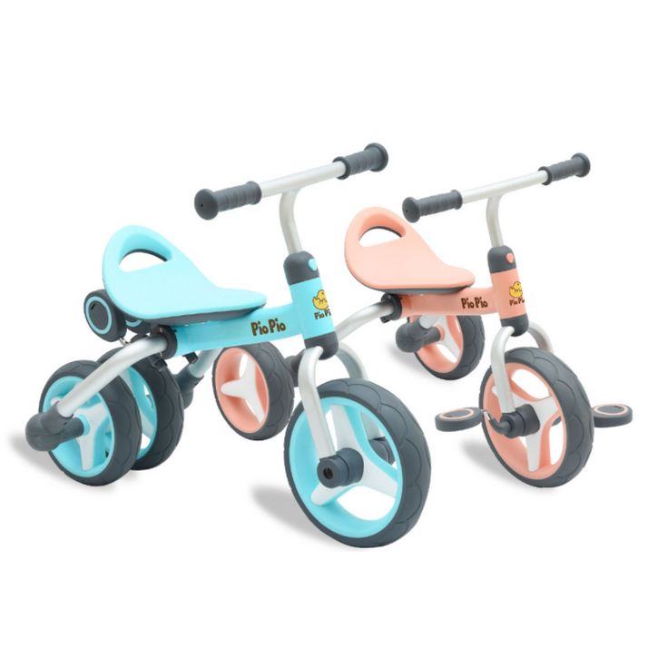 유아네발자전거 피오피오 유아용 자전거 밸런스바이크+세발자전거 2in1 어린이 자전거