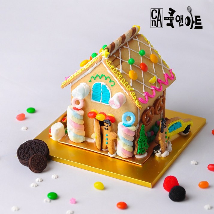 집콕놀이 헨젤과 그레텔의 과자집 만들기 (사람과 과자집) 쿡앤아트 엄마표 촉감미술DIY 키트