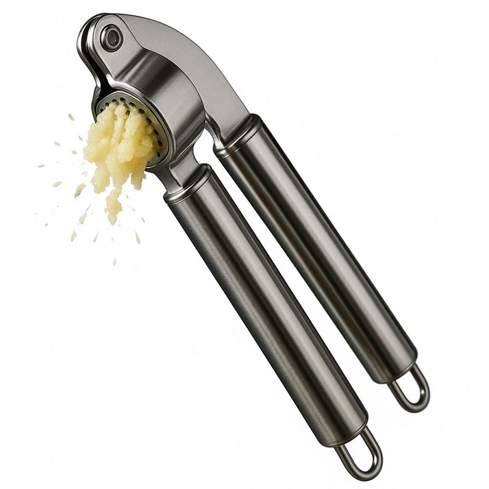 오샤레 마늘 다지기 프레스 으깨기 스텐, 1개, 단일색상