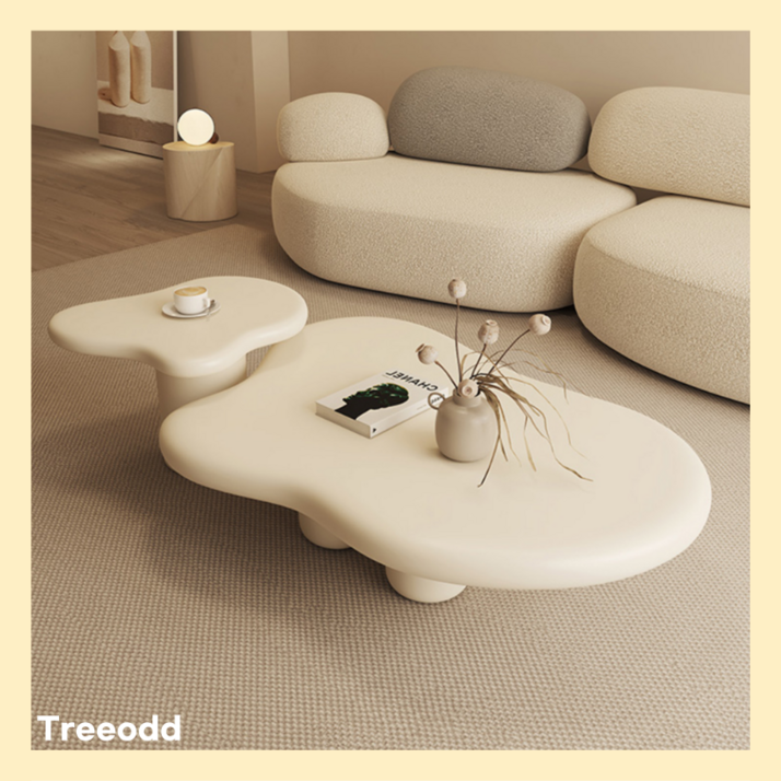 Treeodd 구름 거실 테이블 소파테이블 가구 좌식 밥상 거실탁자 쇼파식탁 감성 인테리어