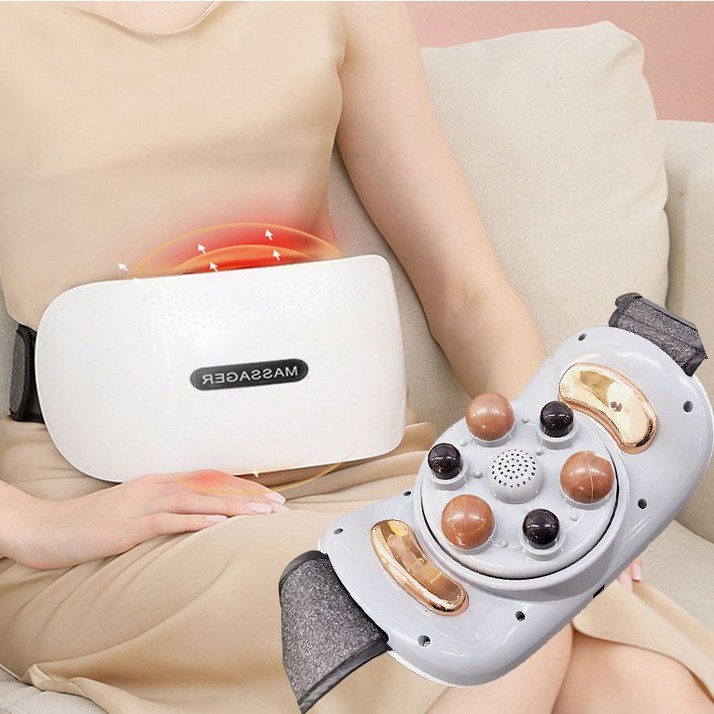 프리라이프 - 무선 돌전기 온열 복부 마사지기 다목적 허리 안마기 목 마사지