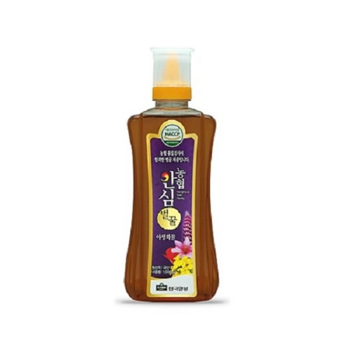 야생화꿀 1kg 한국양봉농협 천연벌꿀 진짜꿀 잡화청 잡꿀, 1통, 1kg