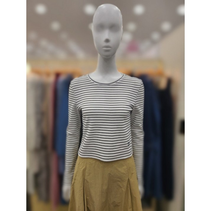 플라스틱아일랜드 스트라이프 슬림 티셔츠 PQ7CL201DJDH1657182