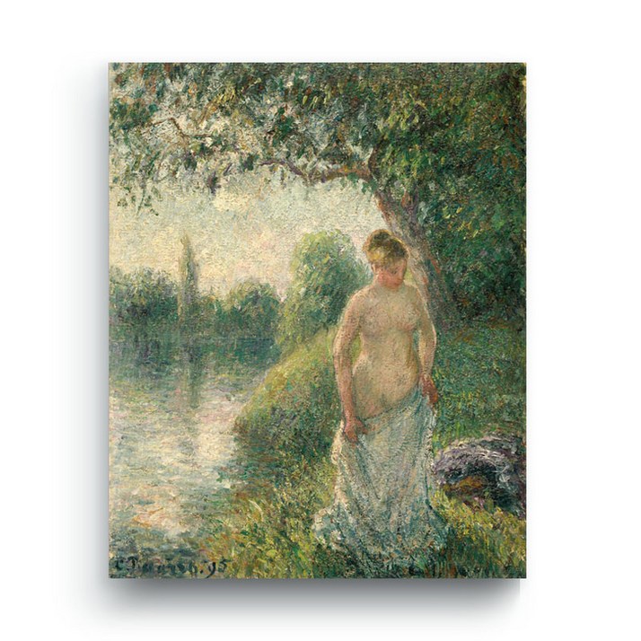 엘티에프티 캔버스 명화 그림액자 - 까미유 피사로 - 목욕하는 여인 (The_Bather)
