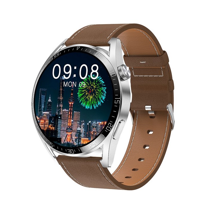 RichMagic GT4Max 1.5인치 스마트워치 블루투스통화 혈압혈중 산소혈당심박수 측정 GPS IP68 방수 스포츠워치 46mm, 실버