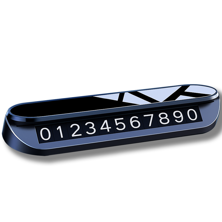 라모네트 메탈 강력고정 야광 안심 주차번호판, 1개, 유광 블랙