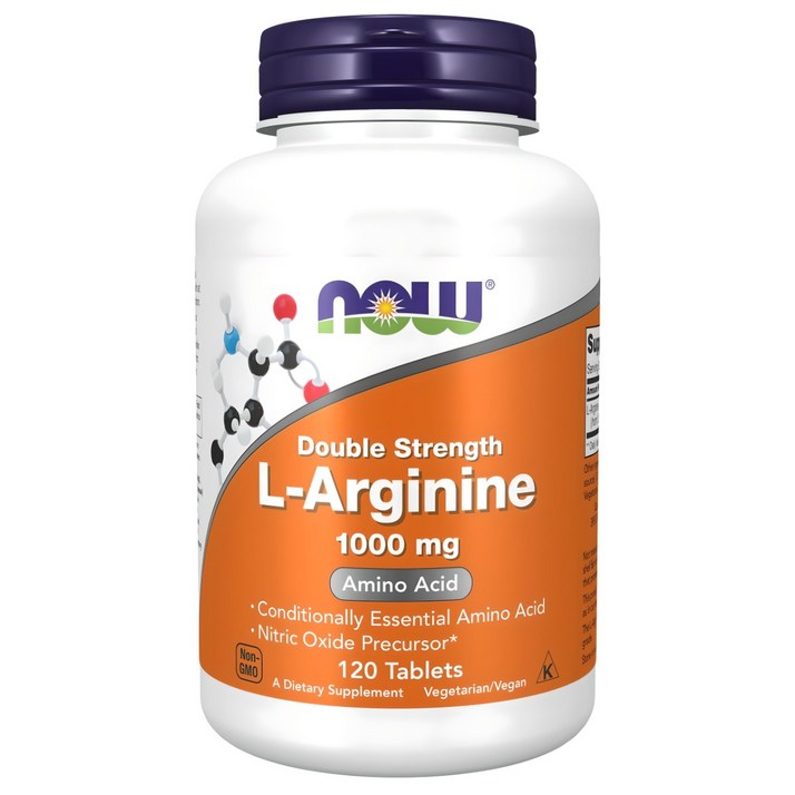 나우푸드 더블 스트랭스 L아르기닌 1000mg 타블렛, 120정, 1개