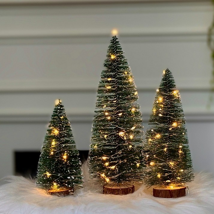 크리스마스 LED 미니트리 3종세트 (무선리모컨 포함)