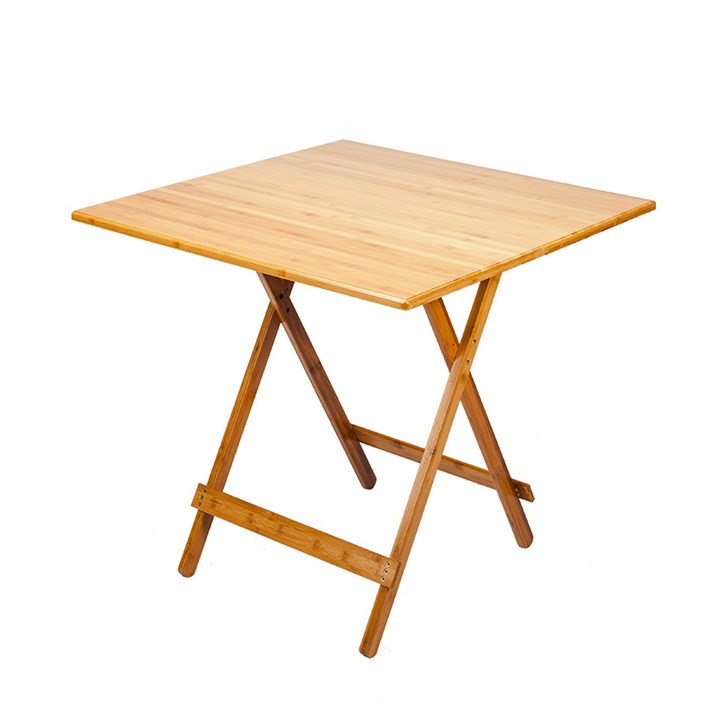 모던 접이식 원목 대나무 사각 테이블 중 65 x 65.8 x 63 cm, 혼합색상