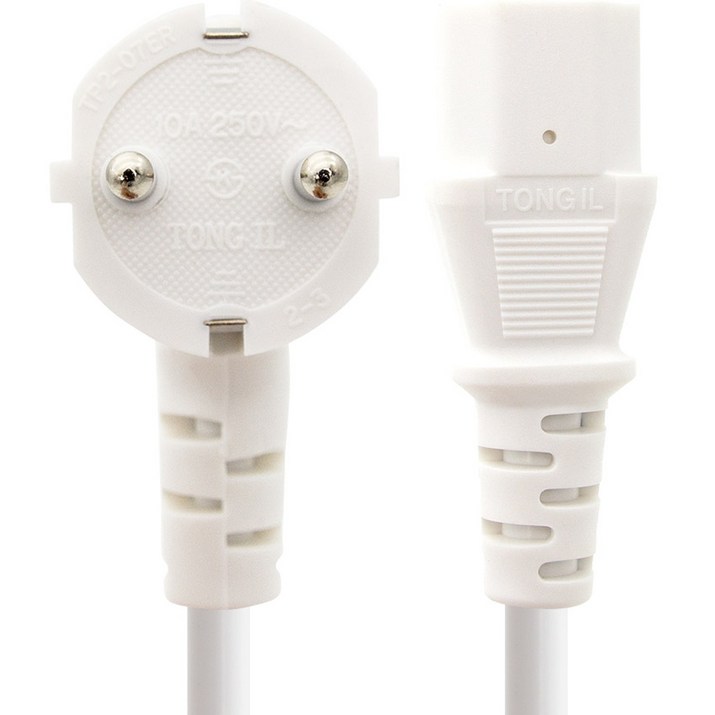 솔탑 AC 코드 파워 케이블 220V 화이트, 1개, 3m