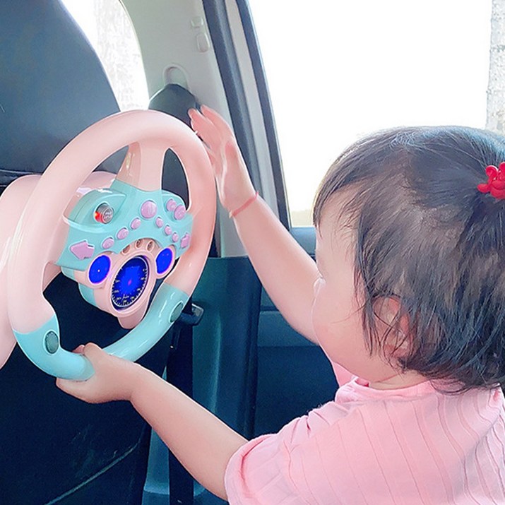 율바구니 아기 운전대 장난감 영아 핸들 유아 운전놀이 장난감
