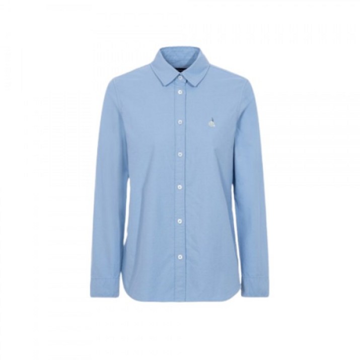 빈폴 레이디스 에센셜 스카이 블루 기모 옥스포드 컴포트핏 셔츠